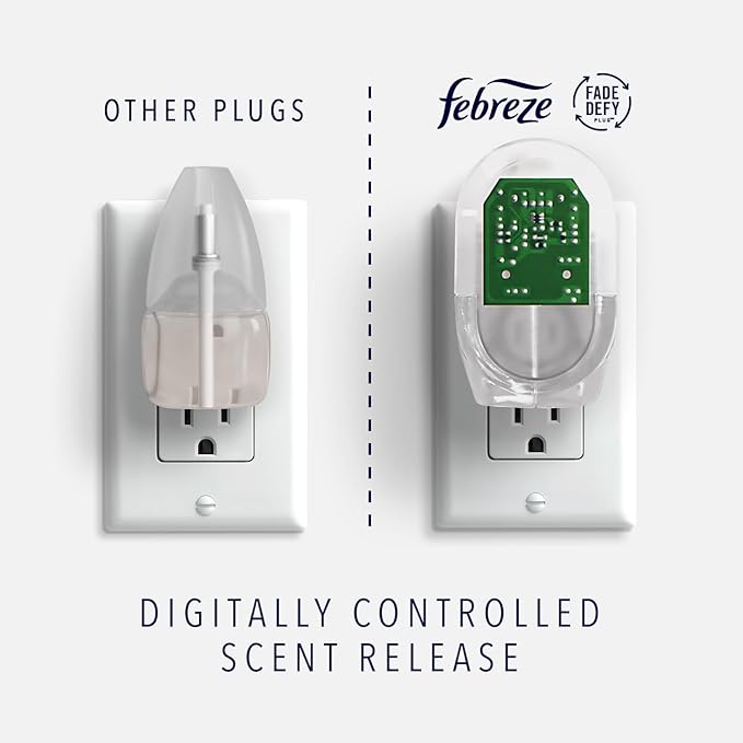 Febreze Plug with Fade Defy Technology Air Freshener (2) of 0.87 fl oz Refills (Bamboo)