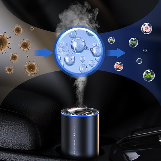 Kwak's Car Air Freshener DiffuserSmart Rechargeable Aromatherapy Essential Oil Diffuser with Starry Sky ProjectionMini Portable Suitable for Car Home and Office