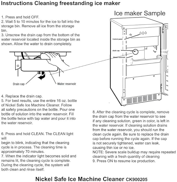 GLOB PRO SOLUTIONS Ice Machine Cleaner Compatible with Kenmore Ice machine cleaner 8171307