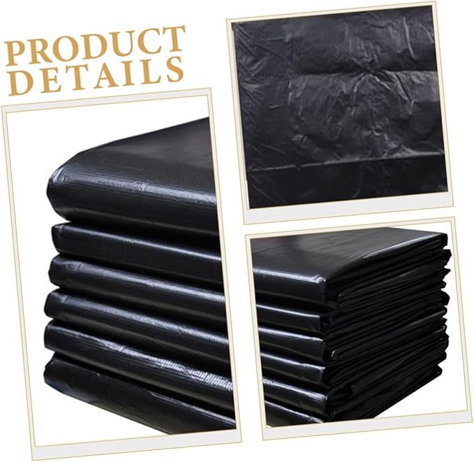 Operitacx Heavy Duty Large Trash Bags 50pcs 60x90in Plastic Garbage Bags for Kitchen and Commercial Use Contractor Trash Can Liners for Office and Outdoor Waste Disposal