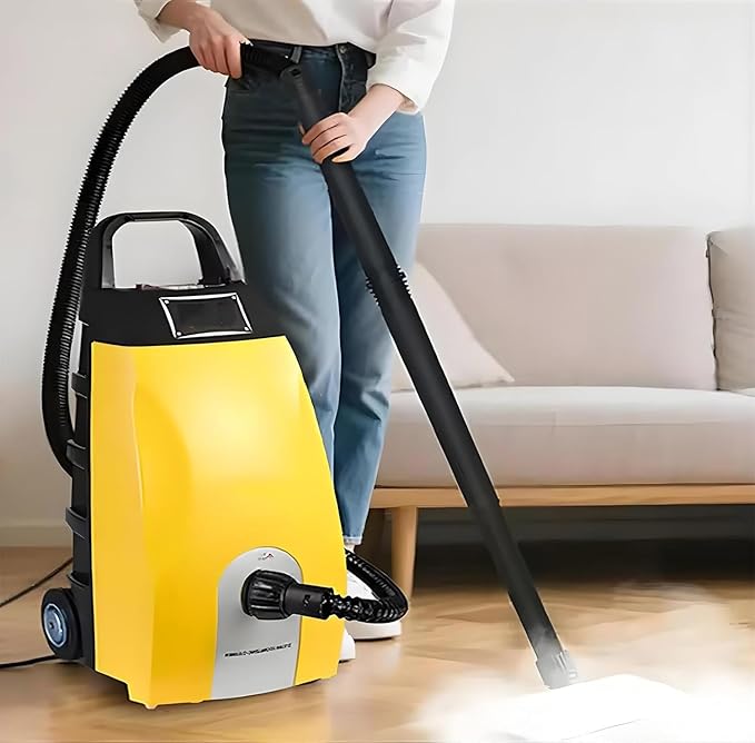 Commercial Steam Cleaner 3000W Portable 6Bar High Pressure 110°C/230℉ Handheld Steam Cleaning System for Kitchen Car &amp Multi-Surface Use75 x30x 35 cm