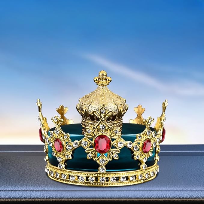 Crown-Shaped Car Air Freshener: Elegant Design Long-Lasting Scent Easy to Use (Blue)