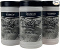 SteelShine Stainless Steel Wipes - Dual-Sided Cleaning Wipes for Metal Surfaces | Remove Smudges Rust and Oxidation | Polish and Protect Stainless Steel | 25 Sheets (3 Pack) | Made in USA