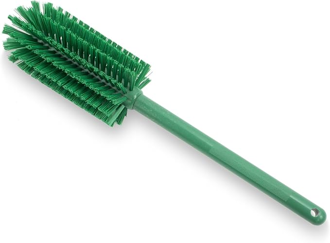 SPARTA Large Water Bottle Brush Ideal for Wide-Mouth Jars Bottles and Tumblers Dishwashing Tool with Handle for Home and Commercial Kitchens Plastic 16 Inches Green (Pack of 4)