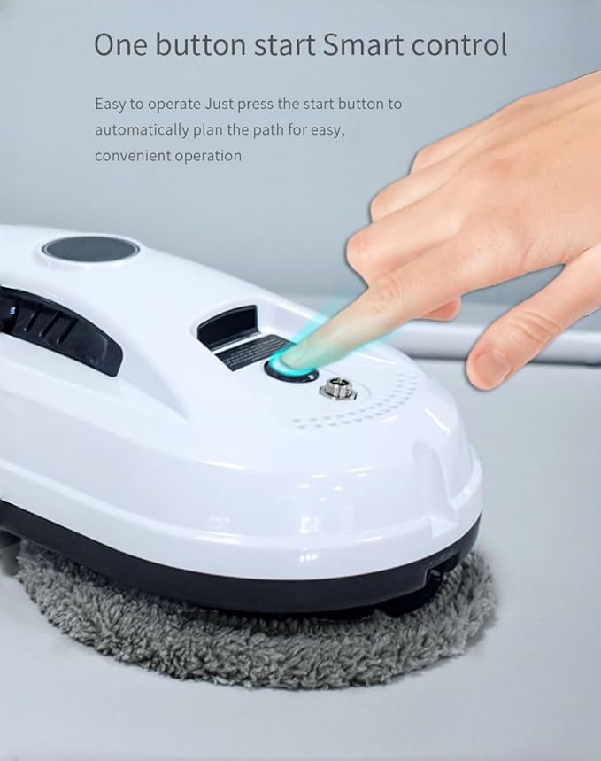 Automatic Smart Window Cleaning Robot Dual Spinning Mop Cleaning Remote Control Al Smart Path Navigation 3000pa Suction Perfect for Windows Glass Doors &amp Tiles