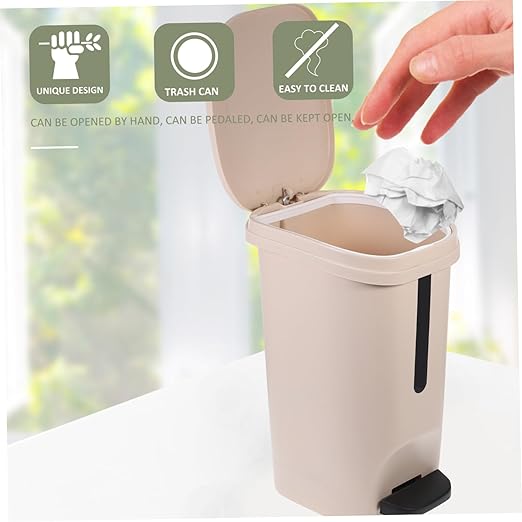 HANABASS Trash Can Foot Pedal Household Waste Basket Capacity Design for Kitchen Bathroom Office Excellent Craftsmanship and Practical Use