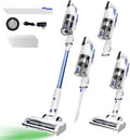 whall Cordless Vacuum Cleaner 45KPA 88000RPM Vacuum Cleaners for Home with LED Display Self-Standing &amp Anti-Tangle Lightweight Stick Vacuum for Pet Hair Carpet Hard Floor Azure