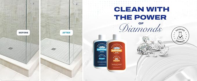 Complete Hard Water Stain Drill Cleaning Kit – 20 Piece Diamond Shine Set with Drill Brushes Bucket &amp lid Scouring Pads &amp Cleaner for Tile Bathroom Hard Water Shower Glass &amp Chrome