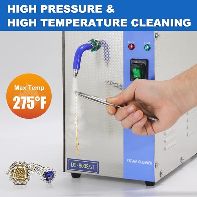 HNZXIB Jewelry Steam Cleaner 2L/1300W Gold and Jewelry Cleaner Machine Goldsmith Equipment Tools