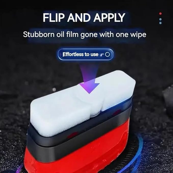 Automotive Glass Cleaner Automotive Oil Film Cleaning Brush Glass Oil Film Remover Hydrophobic Glass Coating for Windshield (1Pcs) (3Pcs)