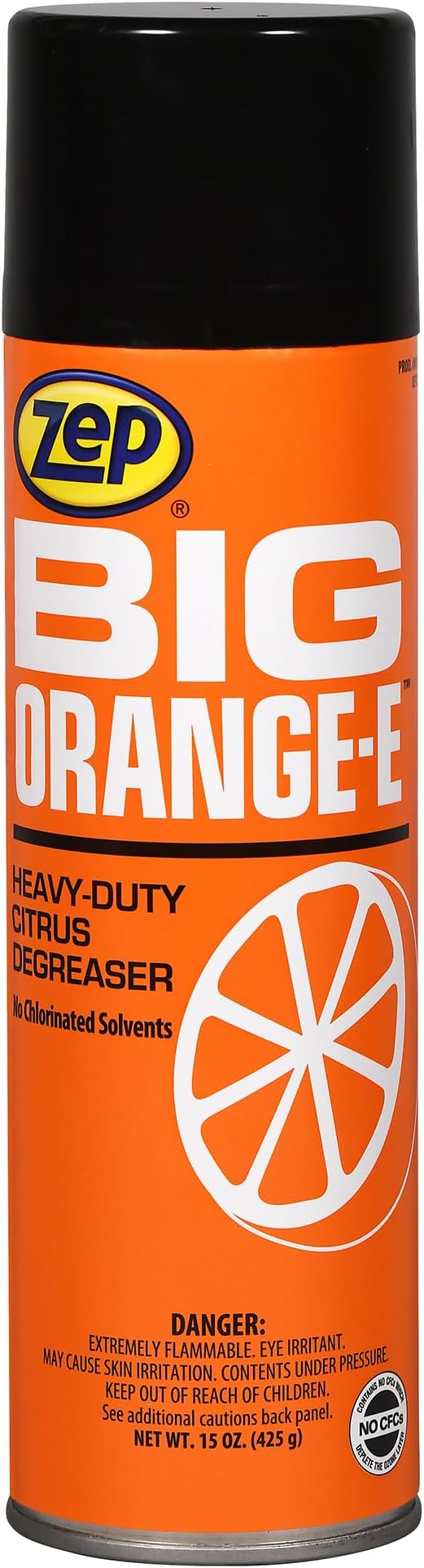 Zep Big Orange-E Heavy-Duty Citrus Degreaser Aerosol - 15 oz (Case of 12) 18501 - Industrial Strength Formulated with Natural Solvents Dissolves Heavy Soil Grease Tar Oil