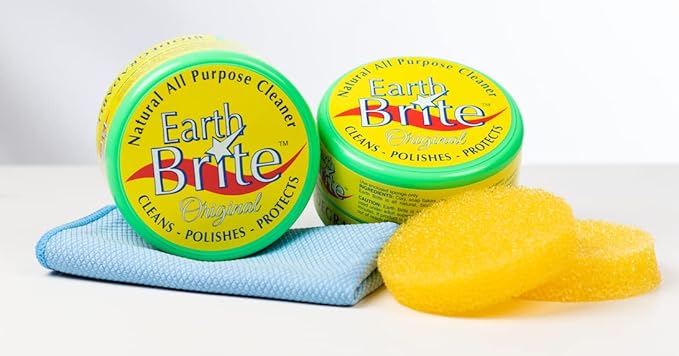 All Natural Multipurpose Cleaner for Bathroom Floor Kitchen and More | 300g Original Natural Clay Tub + Sponge (2-Pack) Includes Bonus Diamond Towel Cleaning Supplies Kit