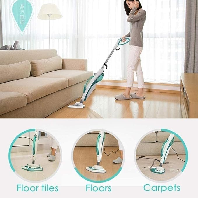 Multi-Functional Digital Control Upright &amp Hand-held Floor Steam Cleaner Works Floors &amp Carpets Using Only The Power of Steam Steam Cleaner