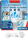 Toilet Bowl Cleaner Tablets 10 Pcs - In-Tank Cleaning Power Helps Remove Limescale &amp Stains Easy Use(2pcs)