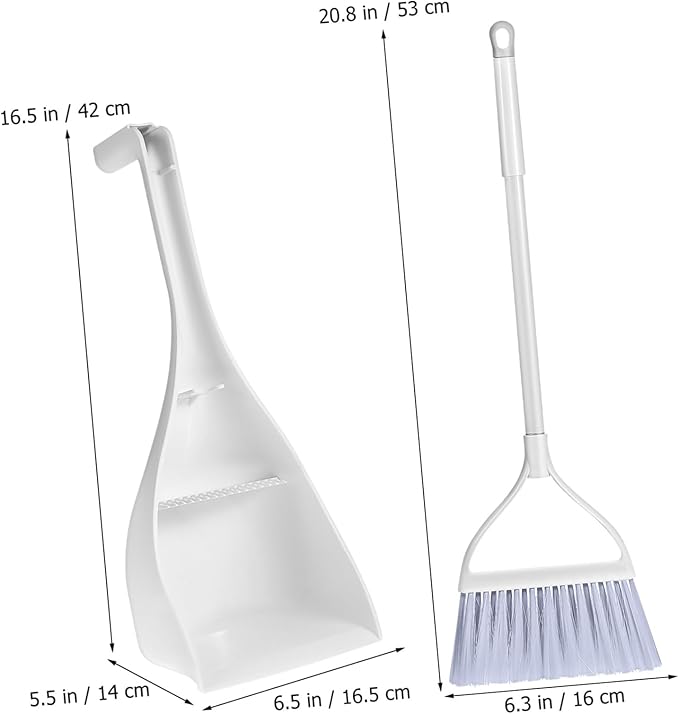 2sets Compact Mini Broom and Dustpan for Desktop Cleaning Toothed Dustpan for Hair Removal Lightweight and Easy to Store for Kitchens Bedrooms and Cars