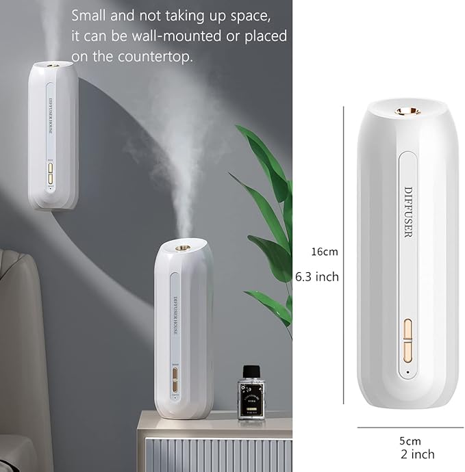 Automatic Air Freshener Dispenser Wall Mount Desktop Voice Controlled Auto Sensing Scent Diffuser Wireless Electric Spray Dispenser for Indoor Bedroom Hotel Office