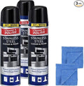 Quick Shine Stainless Steel Spray Cleaner – 3-Pack with Microfiber Cloth for Sparkling Appliances