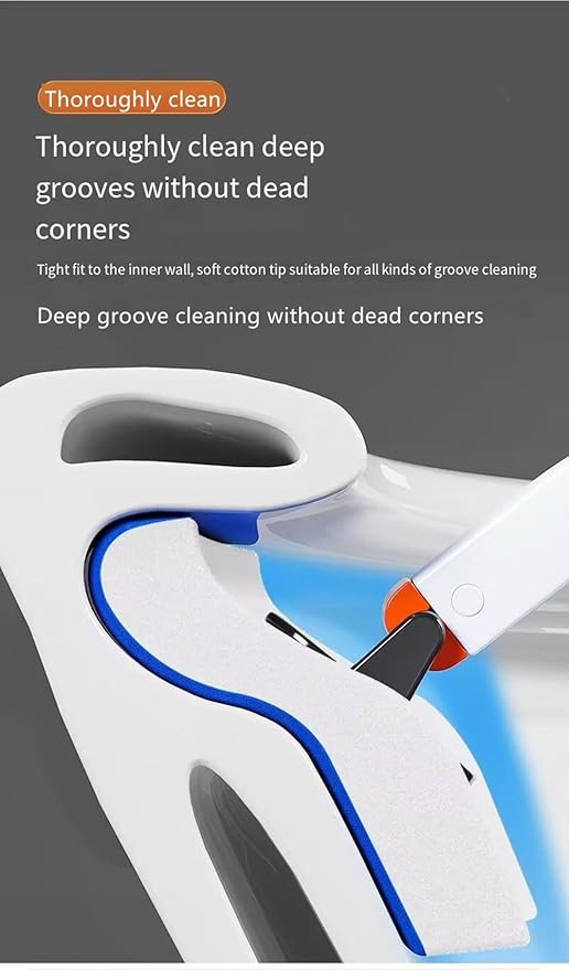 Toilet Brush System with 40 Count Refills Toilet Holder Bowl Wand Brush Cleaning Kit &amp Replacement Cleaner Refill Pads (40pcs Blue Ocean Refills)