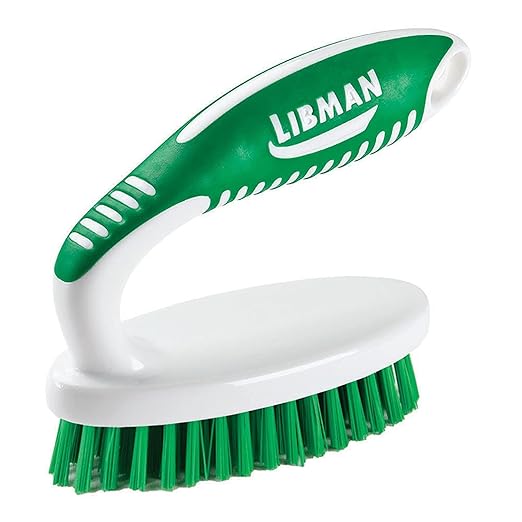 Libman Commercial 15 Small Scrub Brush Polypropylene 1.75 x 4.5 scrubbing Surface Green and White (Pack of 6)