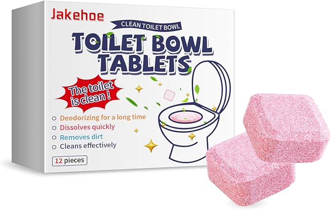 Toilet Bowl Cleaning Tablets 12 Pieces Quick Dissolving Long-Lasting Deodorizer (1)