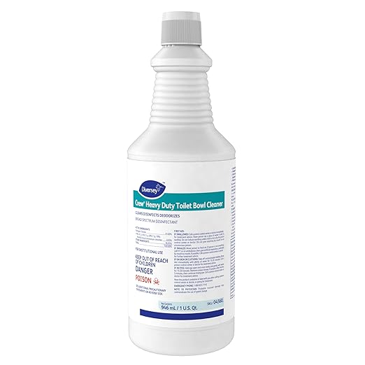 CREW 04560 Heavy Duty Toilet Bowl Cleaner &amp Disinfectant 23% HCI removes Rust Stains Lime Scale with Mint Scent Ready-to-Use 32-Ounce (Pack of 12) Discontinued