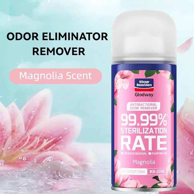 Glodway Air RefresherOdor Eliminator Remover SprayOdor RemoverLong-Lasting Scent For HomeCouchMattressFurniture bathroomFabrics &amp Trash6 OunceMagnoliaTropical Flavor4 Pack
