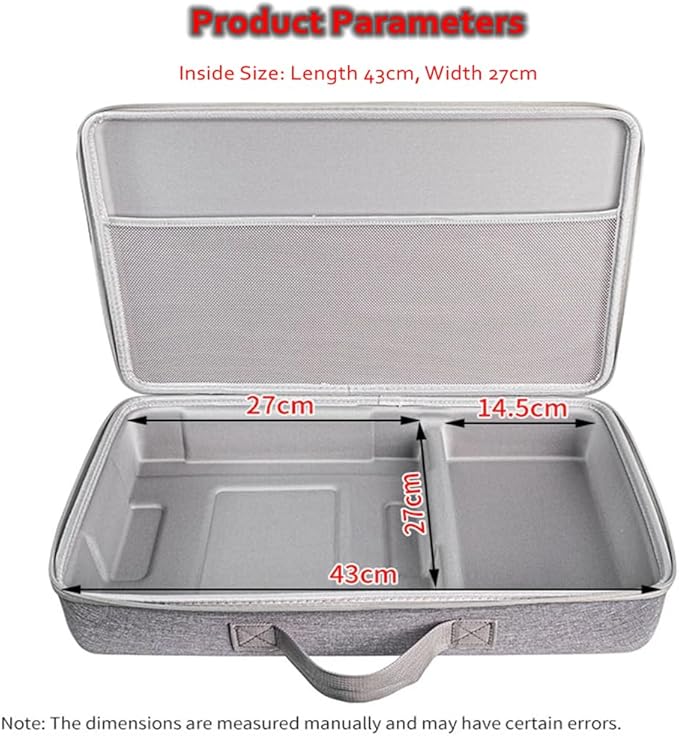 Hard Organizer Box for Ecovacs W1S / W2S PRO / W1S PRO Window Cleaning Robot Storage Protective Carrying Case Bag (Grey)