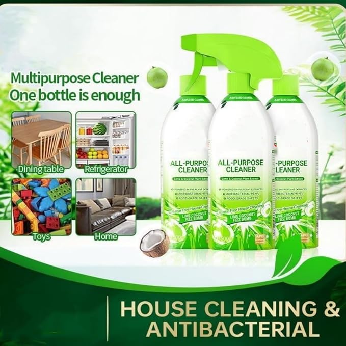 Cleanways All Purpose Cleaner 500ml Plant-Based Power Cleaner Deep Clean Spray for Kitchen Bathroom Living Room Fresh Scent Natural (500ml)