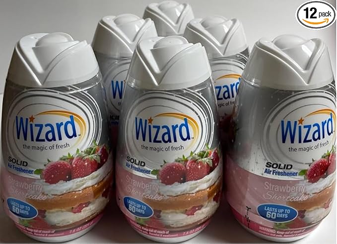 Wizard The Magic of Fresh gel Air Freshener solid air freshener 7.8 oz strawberry shortcake (Pack of 12)