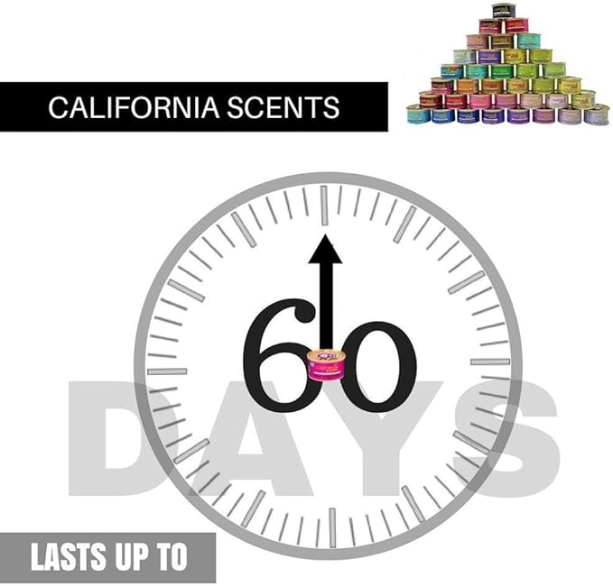 California Scents Spillproof Organic Air Freshener Golden State Delight 1.5 Ounce Canister (Pack of 18)