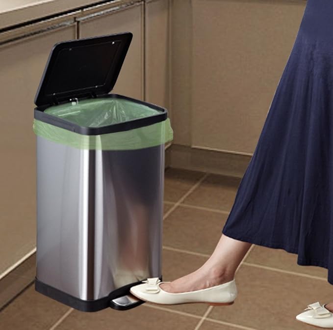 Kekow 10 Gallon Kitchen Trash Bags Green 125 Counts