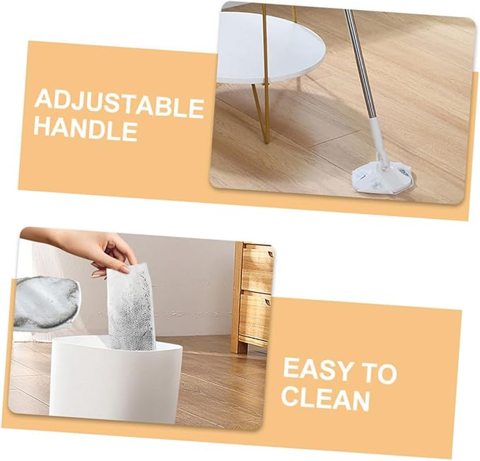 VALICLUD Rotatable Dust Mop and Floor Duster Set with Reusable Dry  Small Triangular No-wash Electrostatic Mop for Home Cleaning and Window Dust Removal