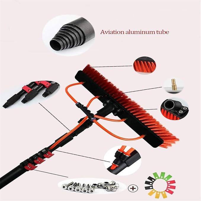 Water Fed Pole Kit Window and Solar Cleaning Pole Water Fed Telescopic Brush Window and Solar Panel Cleaning System Windows Cleaning (Color : 10.8m/36ft)
