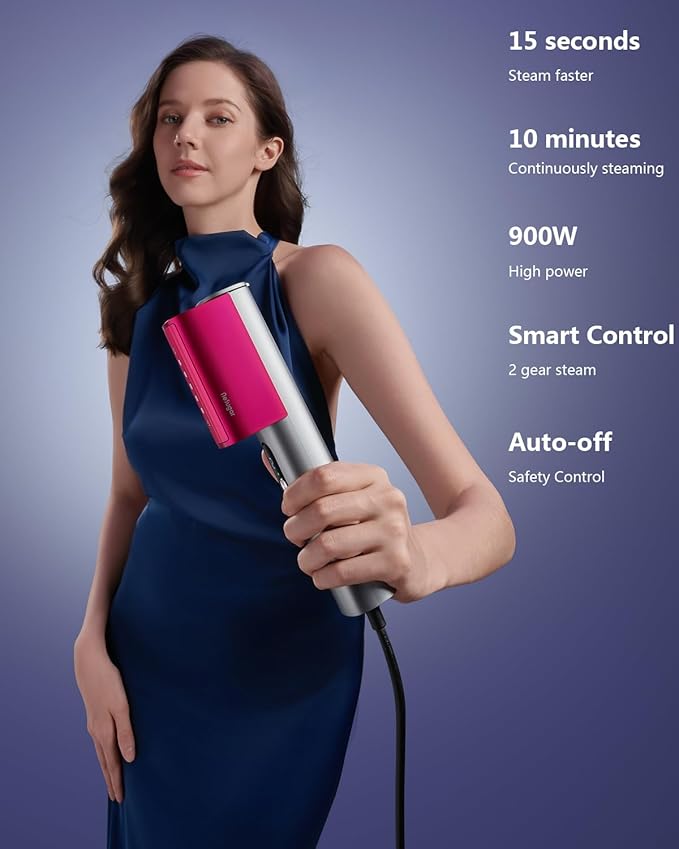 nesugar G3 Pro Smart Handheld Steamer for Clothes – Global Voltage Adaptation Palm-Sized &amp Lightweight (0.8lb) Dual Steam Modes Auto Shut-Off Travel &amp Home Double Use (sliver gray)