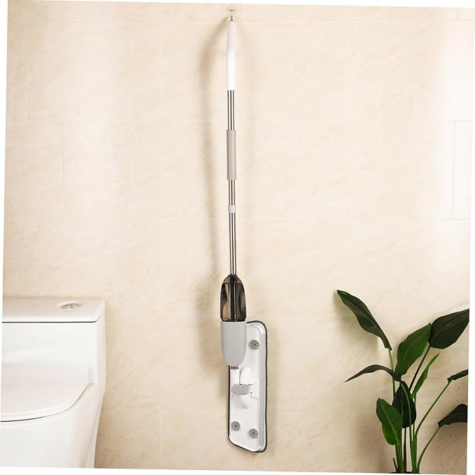 Mop with Refillable Water Tank Flat Rotatable Design for Wet Dry Cleaning Includes Replacement Pads for Effortless