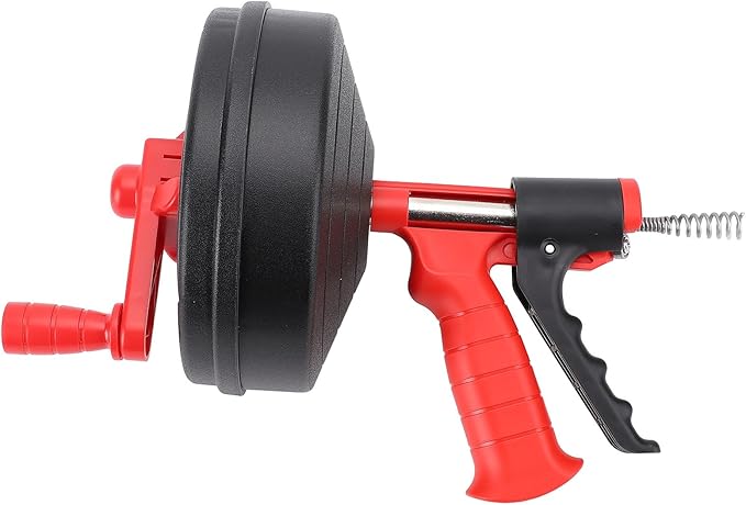 Drain Snake Flexible Clog Remover for Toilet Kitchen High Hardness Manual Drain Snake for 50-75MM Pipelines Home Use (10m Spring)
