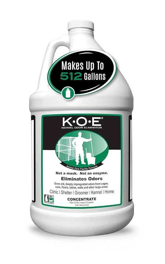 Thornell KOE Kennel Odor Eliminator Concentrate Odor Eliminator for Strong Odors Great for Cages Runs Floors &amp More Pet Odor Eliminator for Home &amp Kennel w/Safe Non-Enzymatic Formula 12