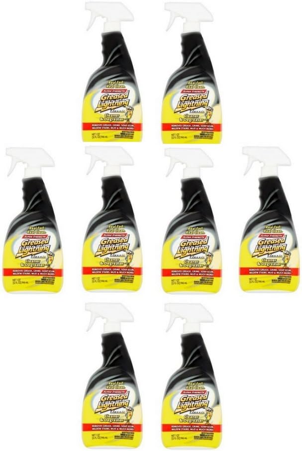 Greased Lightning Super Strength Multi-Purpose Cleaner &amp Degreaser 32 fl oz 8 Pack