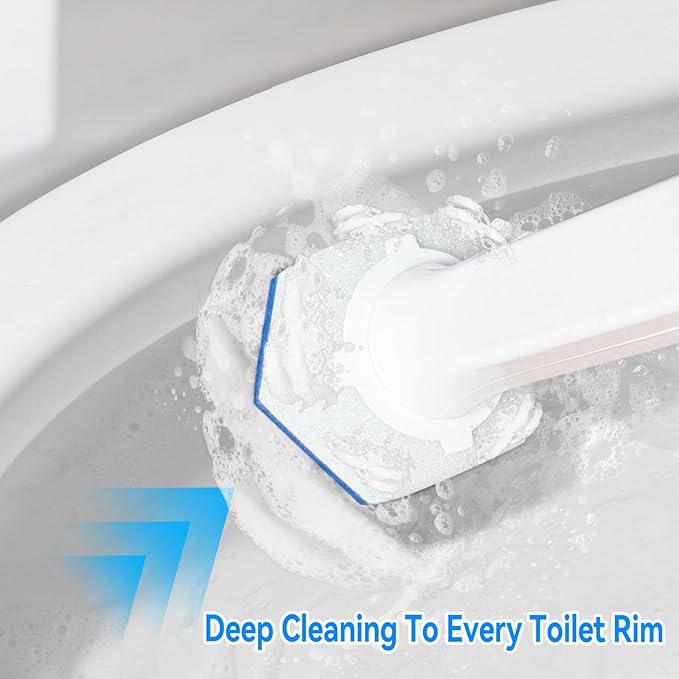 Aimery 40-Pack Disposable Toilet Brush Refill Pads – Effortless Cleaning No Mess Useful for Home &amp Bathrooms