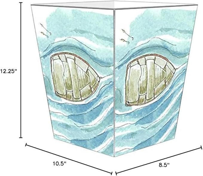 WB1312- Dory Wastepaper Basket Watercolor by Bill Kelley