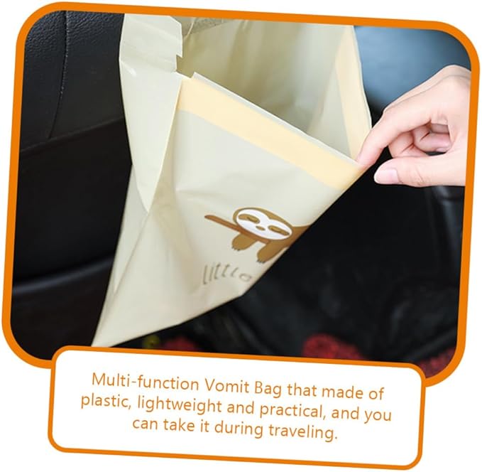 Healifty 60pcs Car Trash Bags Stick Disposable Plastic Bags for Vomit and Garbage Portable and Compact Design for Travel Use