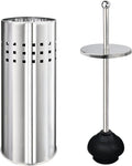 Blue Donuts Toilet Plunger with Holder for Bathroom Multi Drain Suitable Also for Bathtubs Quick Dry (Chrome)