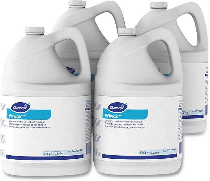 Diversey 94512767 Wiwax Cleaning &amp Maintenance Emulsion Liquid 1 gal Bottle 4/Carton