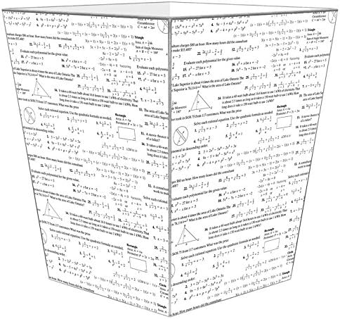 Marye-Kelley WB1214-Algebra Wastepaper Basket