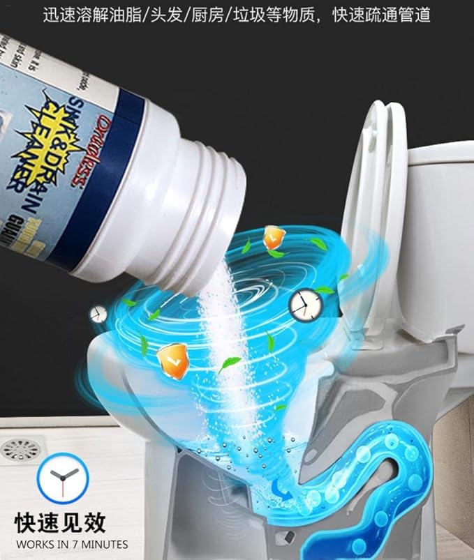 Pipe Dredge Deodorant Powerful Sink Drain Cleaner Pipe Dredging Agent Sewer Toilet Dredge Powder Cleanser Dredge Agent for Kitchen Toilet Pipeline Quick Cleaning Tool