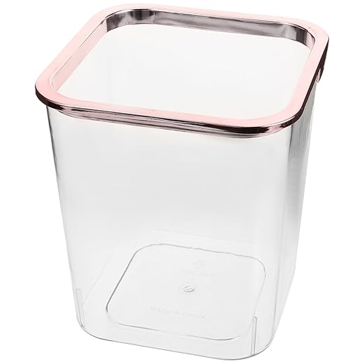 Clear Trash Can Square Wastebasket Plastic Garbage Bin Transparent Rubbish Can Waste Container for Bedroom Kitchen Bathroom Home Office A