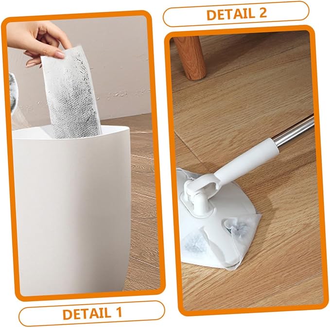 Dust Mop for Floor Cleaning with Extendable Long Handle Handheld No-wash Household Dust Removal Mop Triangular Suitable for Home Use
