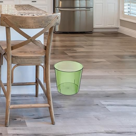 2pcs Medium Garbage Bin Trash Can for Office and Home Green and Orange Bathroom Wastebasket with Large Capacity for Kitchen and Bedroom Use