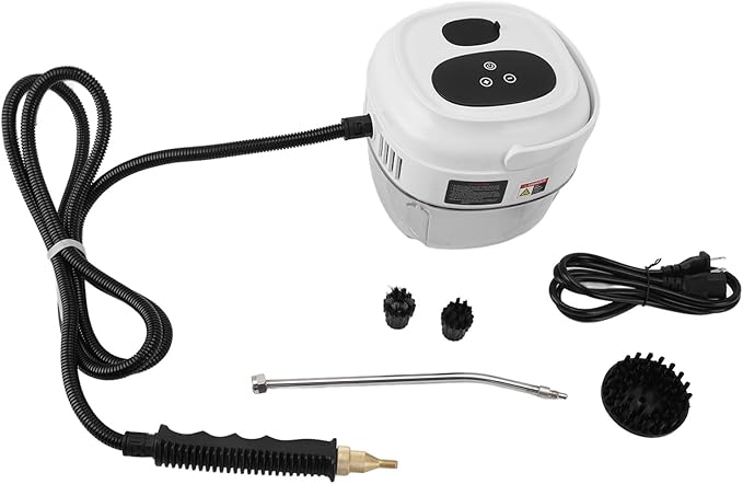 Steam Cleaner Handheld 1500ml High Temperature High Pressure with 3 Brush Heads Portable Steam Machine for Home Car Floors Kitchen Bathroom and More