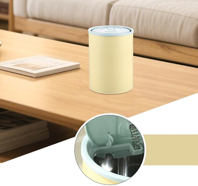 Yajuyi Tabletop Garbage Bin Mini Wastebasket Trash Container Paper Waste Basket for Dining Room 4.5L